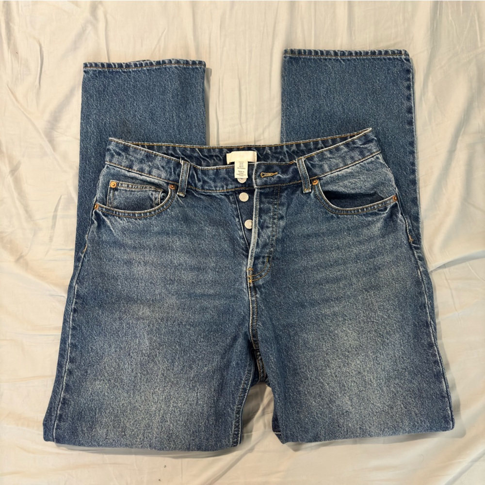 H&M Women's Denim Straight Leg Jeans